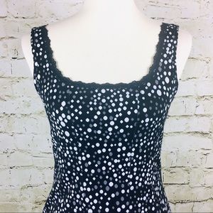 White House Black Market Polka Dot Top (Size L)